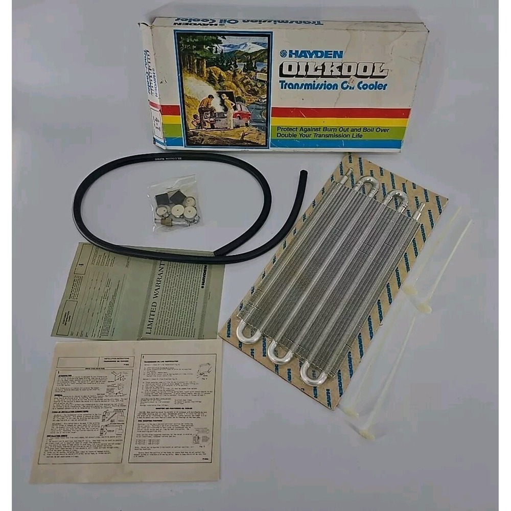 Hayden OilKool 4-T Transmission Oil Cooler Heavy Duty Silver S-1046 - Like New